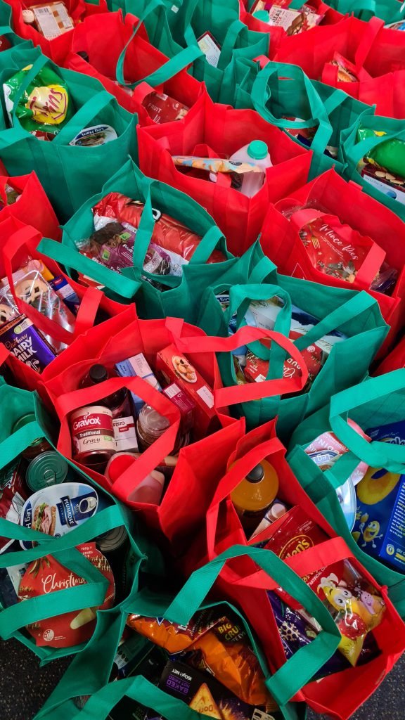 Ration packages prepared by Haideria Trust volunteers